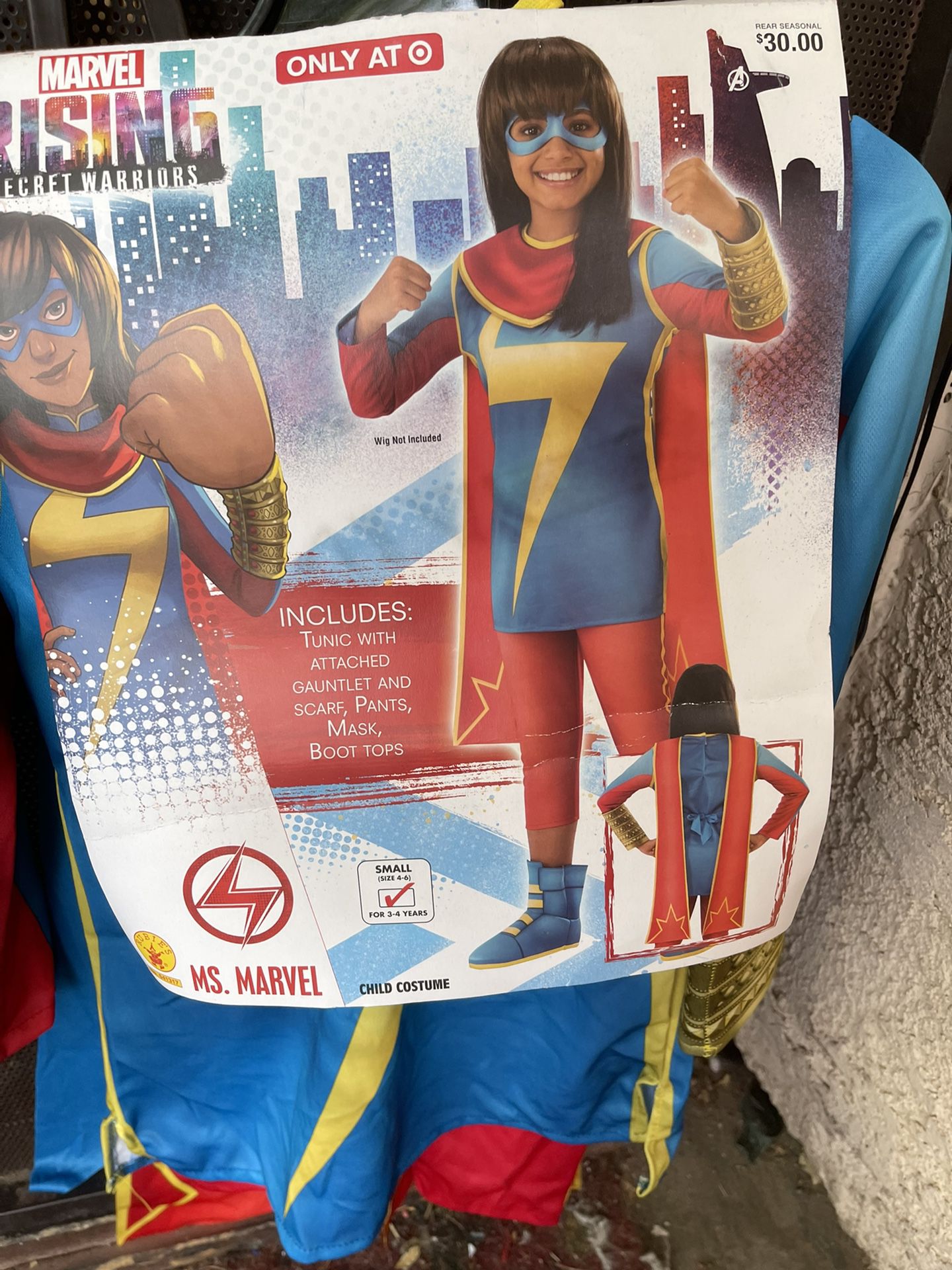 Ms ,MARVEL Sz 4-6 Yrs  Was $30  My Price $10! Great Costume!!
