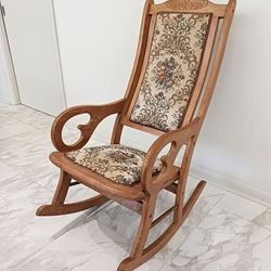 Vintage 1959 Embroidered Rocking Chair