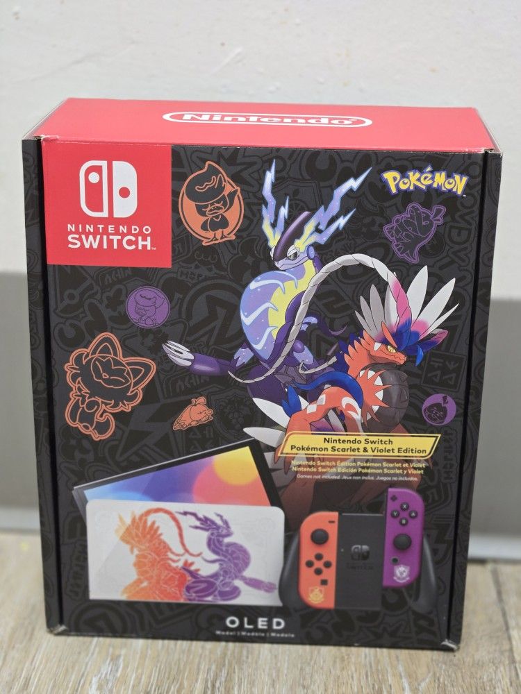 POKEMON SCARLET & VIOLET LIMITED EDITION OLED NINTENDO SWITCH COLLECTIBLE RARE LIKE NEW