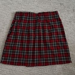Hollister Red Plaid skirt