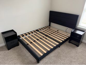 Queen Bed Frame & 2 night stands!!!