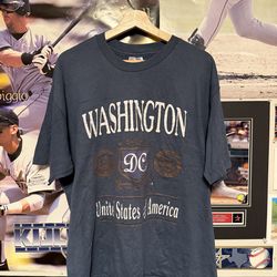 Vintage 90s Washington DC Tourist T-Shirt Men’s Size XL Single Stitched USA Made