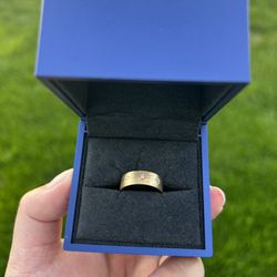 Men’s Pompeii3 14K Gold Bezel Diamond Wedding Band - Size 7 (New!)