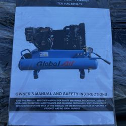 Air Compressor Gasoline 10 gallon wheelbarrow Style Portable