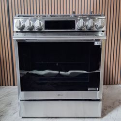 LG Appliances 30 Inch Slide-In Smart Gas Range with 5 Sealed Burners, 6.3 cu. ft. ProBake Convection® Oven (LSGL6337X-D-L454)