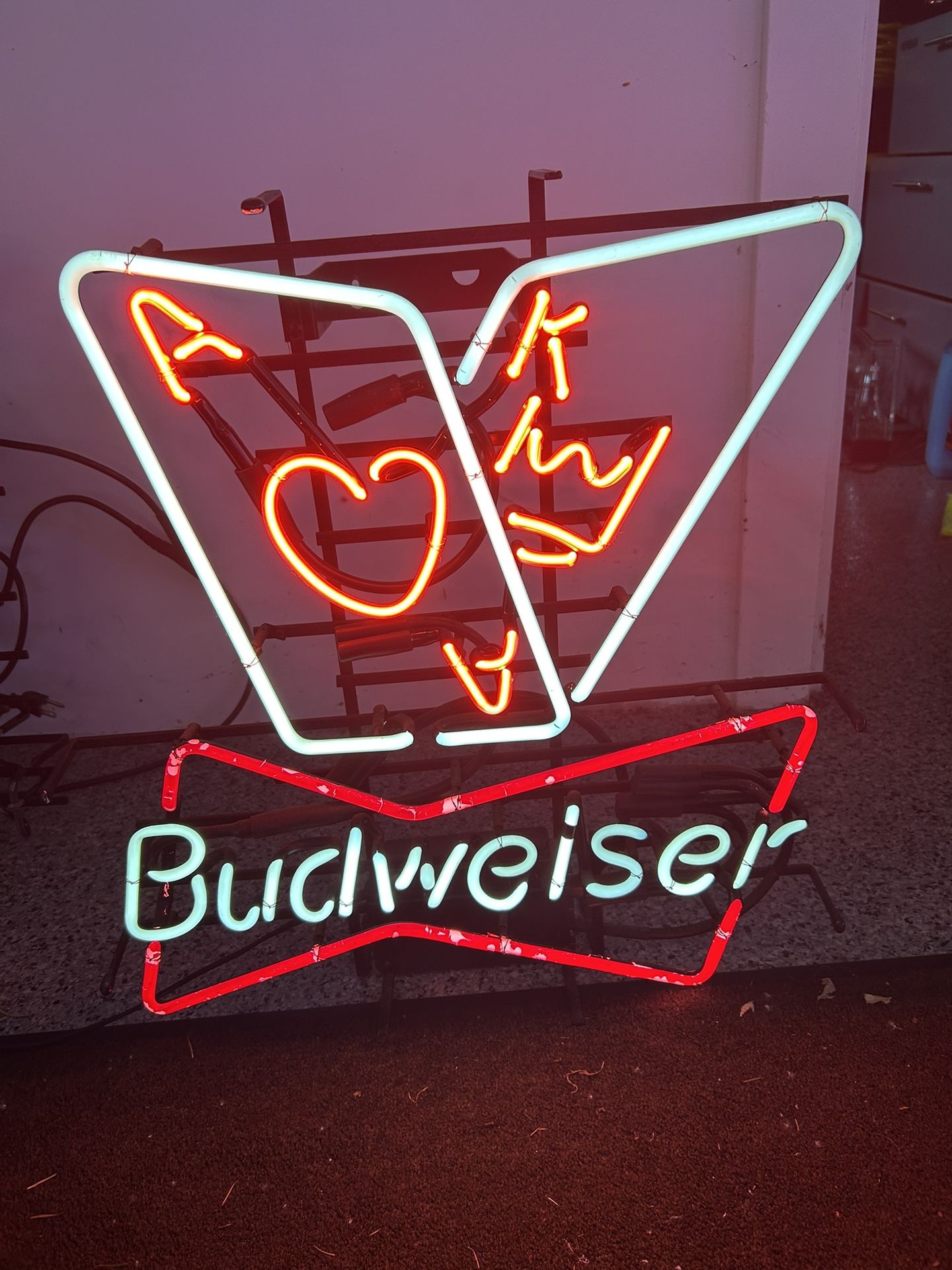 Budweiser Poker Neon Beer Sign