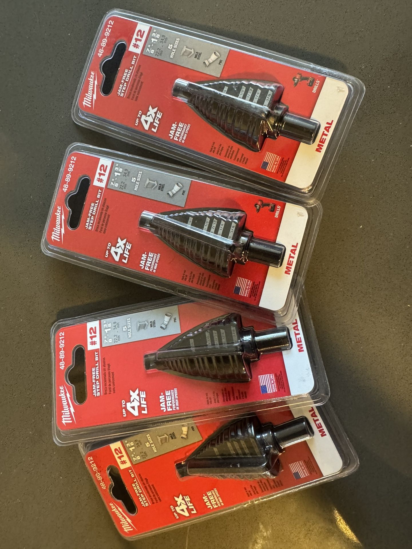 Milwaukee 48-89-9212 #12 7/8" - 1-3/8" 5-Step Step Drill Bit