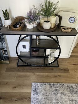 Industrial console table 4 tier Entryway