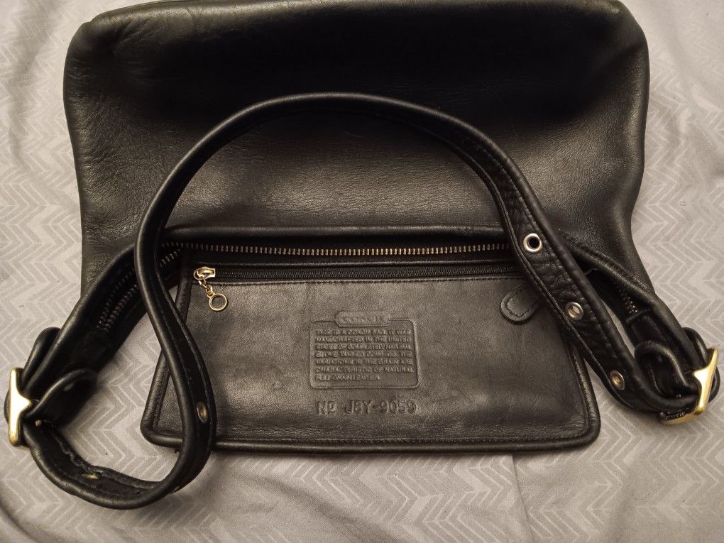 Vintage Coach Bag Black Leather NO JBY-9059