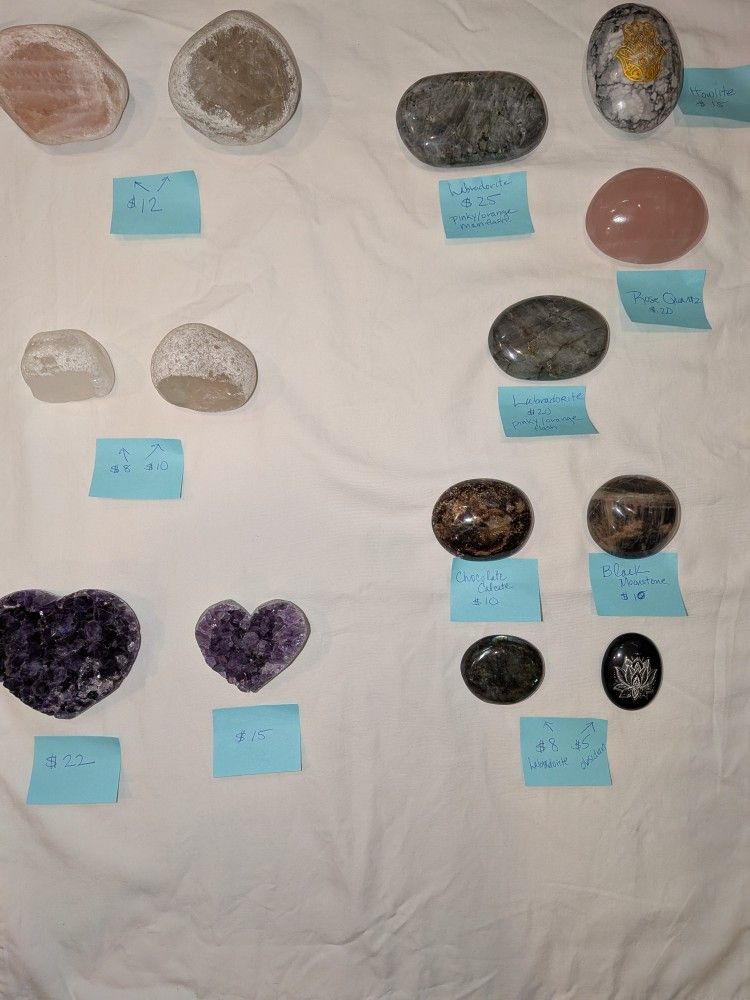 Multiple Palmstones And Other Unique Crystals