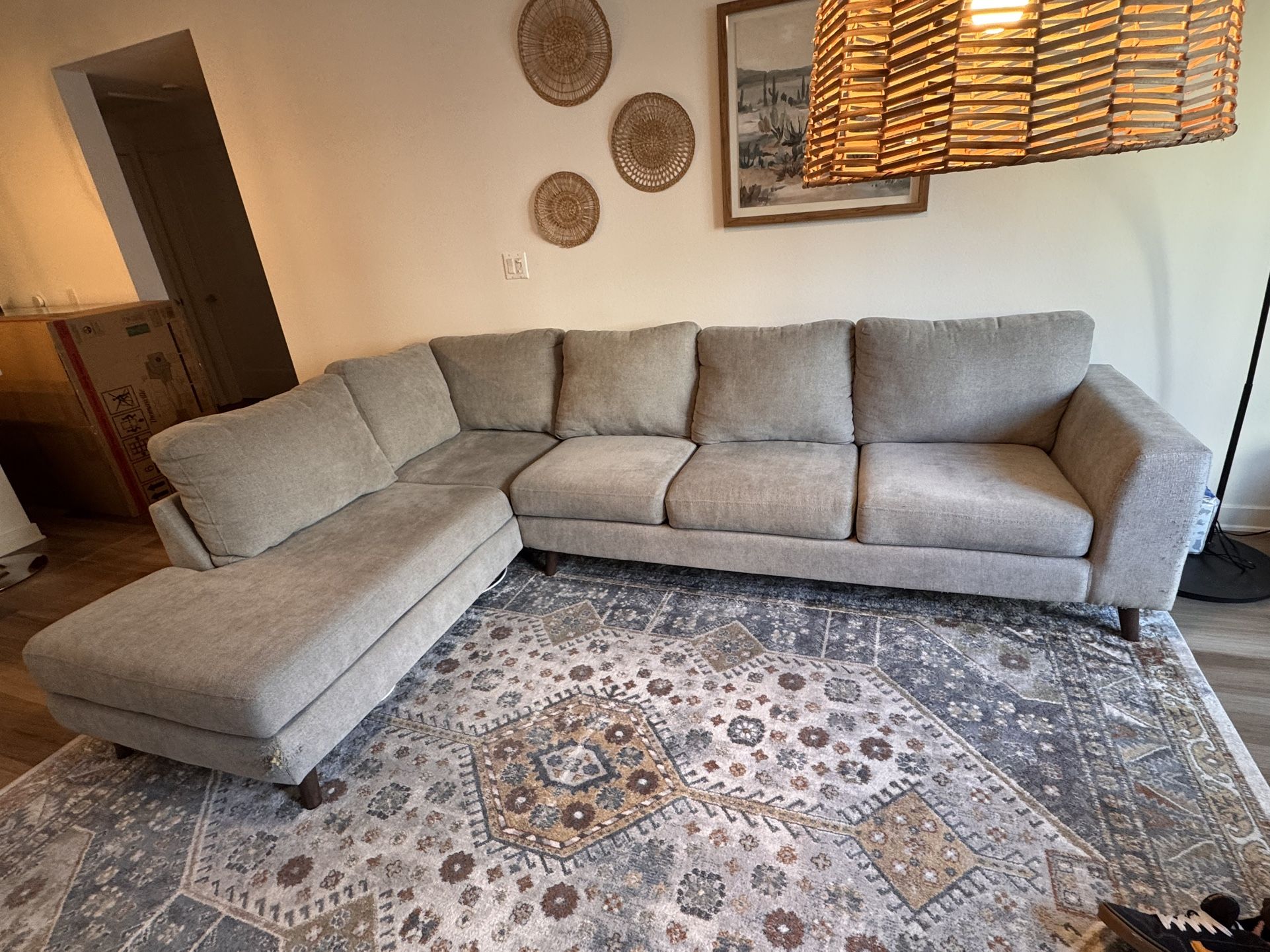 Grey L Shaped Couch