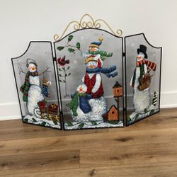 Christmas Fireplace Screen  (metal)