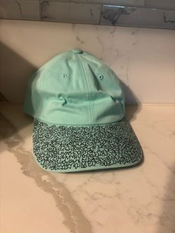 Mint Green Dad Hat with Graphic Brim