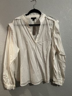 Jcrew Plus Size Top White 3x NWT