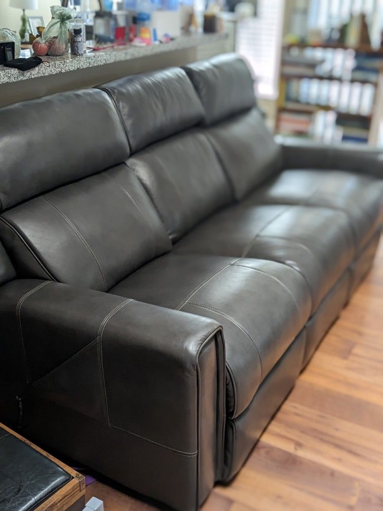 Couch, sofa, leather, electric, heat, massage, recliner