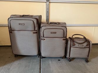 London Fog Cambridge 3-Piece Spinner Luggage Set – Houndstooth