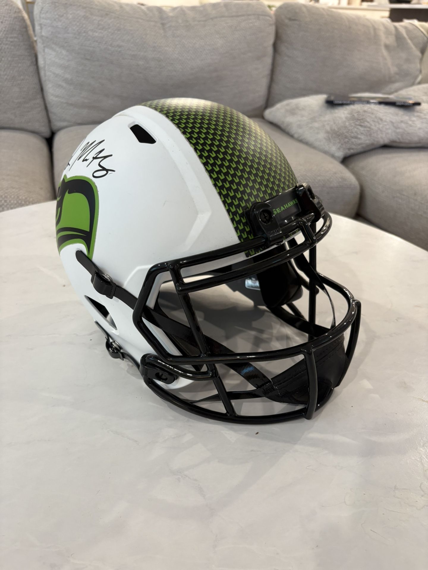 Signed DK Metcalf Replica Full Size Football Helmet