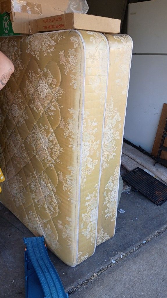 Full Mattress And Box Spring And Metal Frame