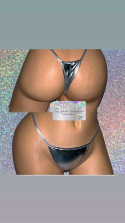 {EXOTIC DANCE/ CLUB/ RAVE WEAR}: THONG & PAIR OF NIPPLE COVERS