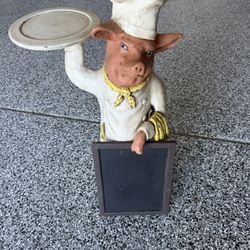 Gourmet Pig Decor With Chalkboard 