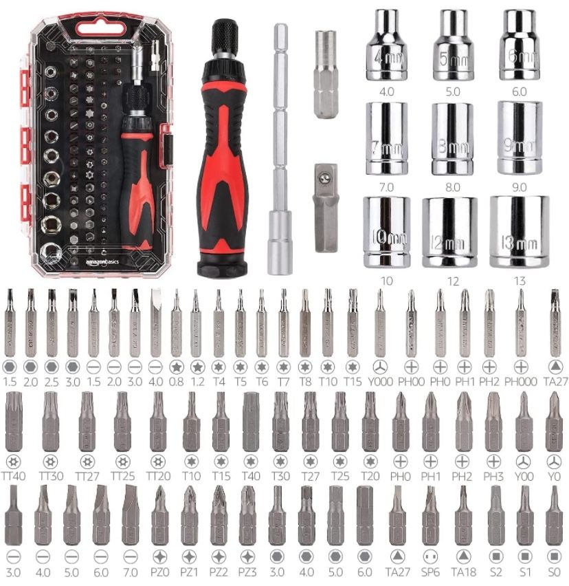 73 Piece Magnetic Ratchet Wrench and Screwdriver Set