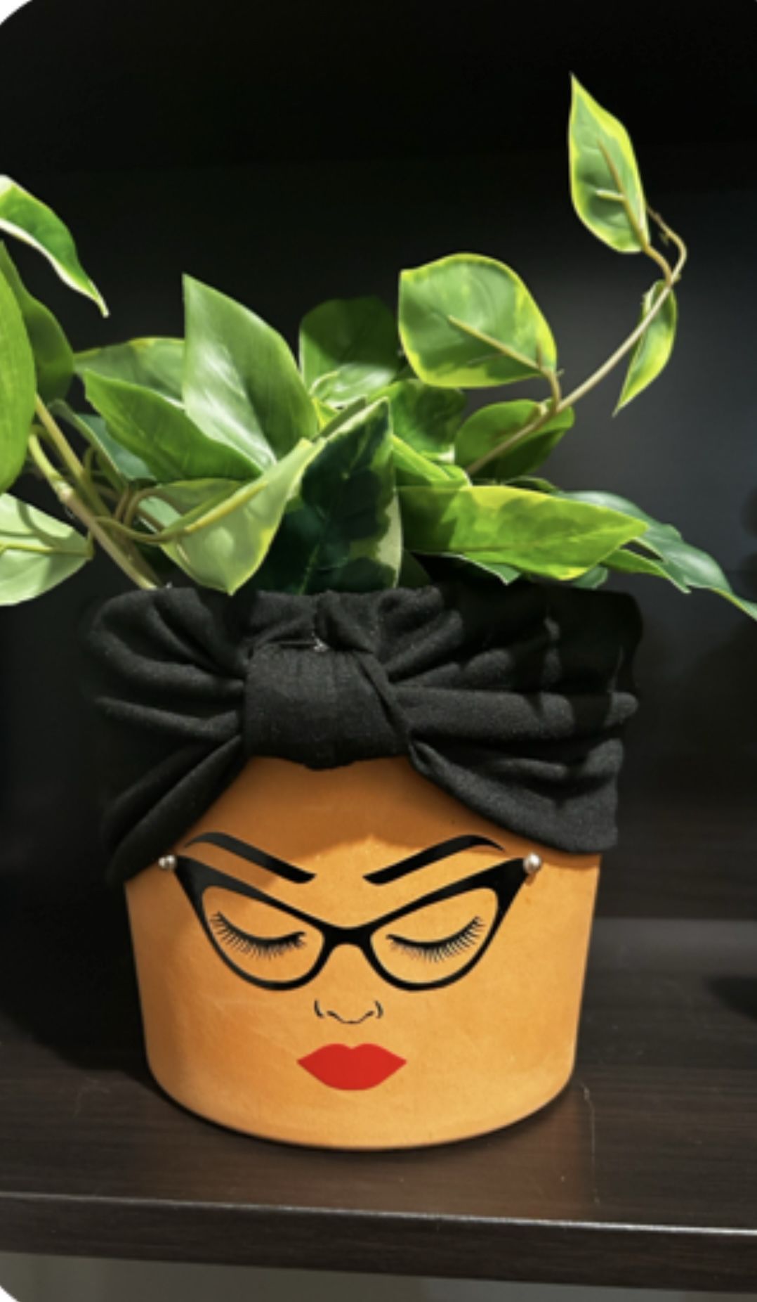Handmade Face Pot. (plant Is NOT Included)