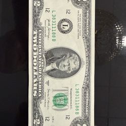 $2 Trinary Bill (3-8-1) 100% Collectible 