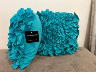 Turquoise Pom Pom Pillows