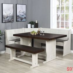 Breakfast Nook Dining Table Set 