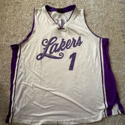 Los Angeles Lakers Giveaway Jersey Adult Size Large, Not Kobe, LeBron, Luka