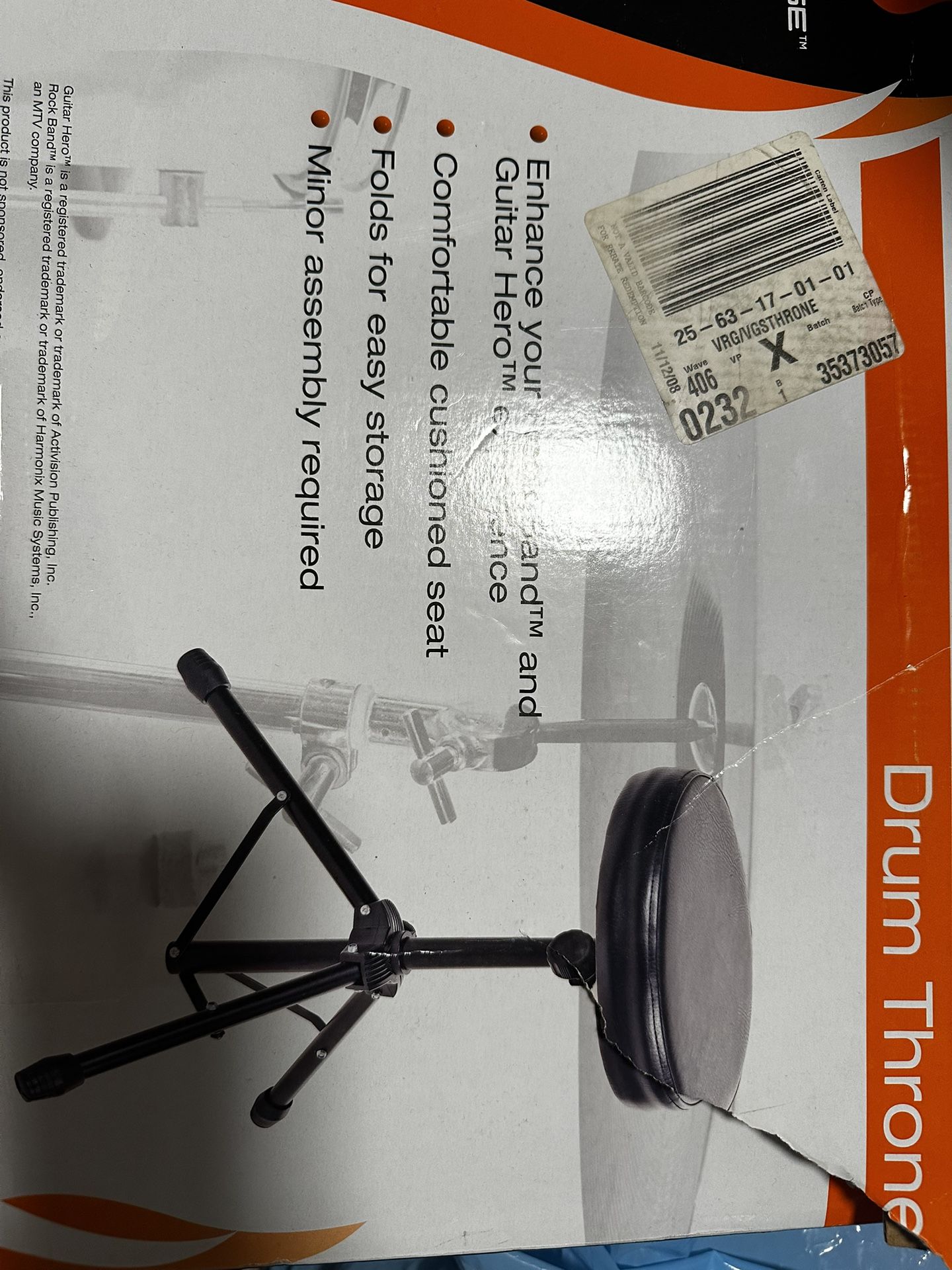 Verge Drum Throne Padded Chair BRAND NEW