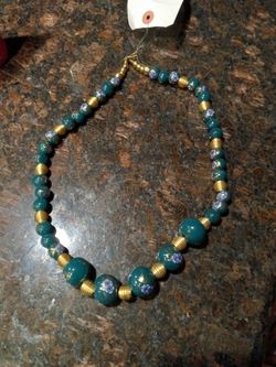Vintage Glass Necklace 