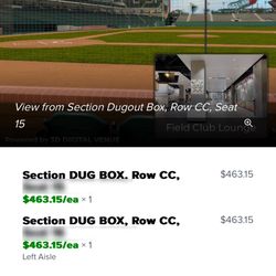 GIANTS TICKETS VS A’S 2 DUGOUT SEATS