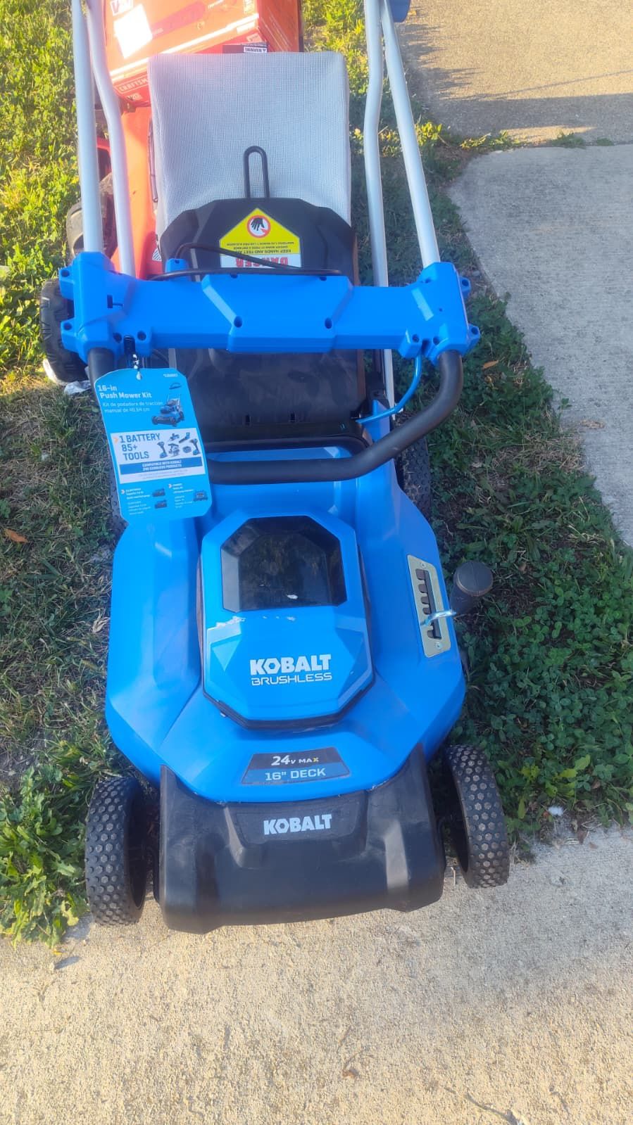 Kobalt Battery Cordless Push Lawnmower 24v