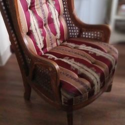 RATTAN WINGBACK CHAIR