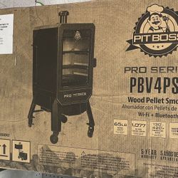 Pit Boss Pro Series 4-Series Wood Pellet Vertical Smoker (PBV4PS2). 