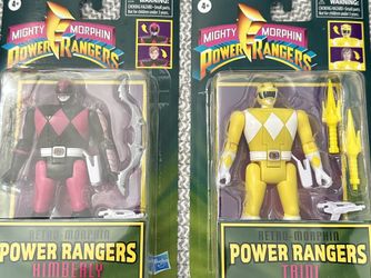 Hasbro MMPR Retro Morphin Rangers Pink & Yellow - New Toys & Collectibles