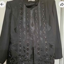 Elegant Emblished Black Woman's Jacket