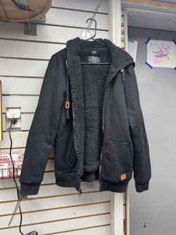 Buffalo David Bitton Black Sherpa Lined Hoodie - Size L