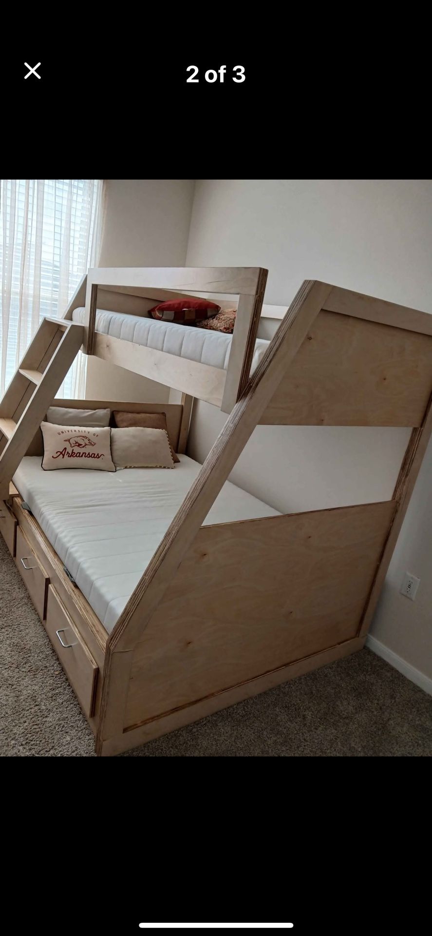 New Wood Bunk Beds Available, Same Day Delivery