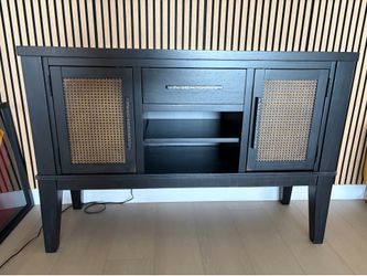 sleek black dining server