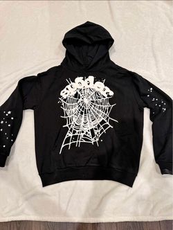 BLACK SPIDER HOODIE M