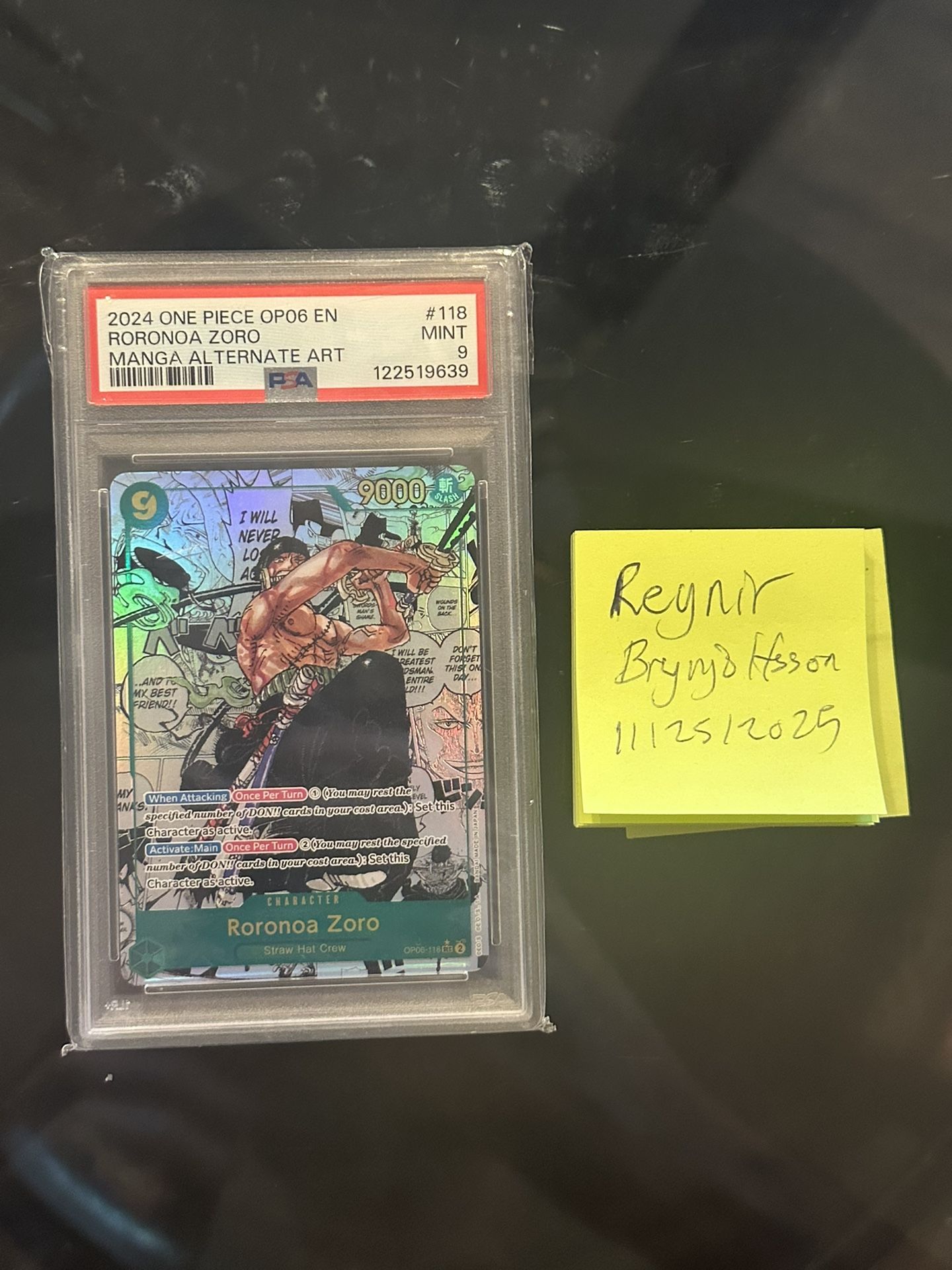 Psa 9 Manga Zoro Wings Of The Captain