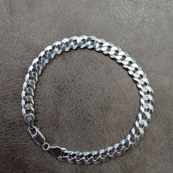 Solid Silver Cuban Bracelet 