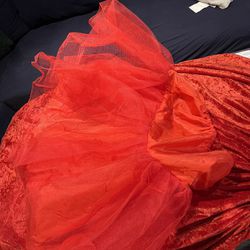 Red Tulle Skirt. One Size