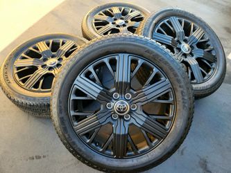 22" Toyota Tundra Semi Black Wheels and Tires