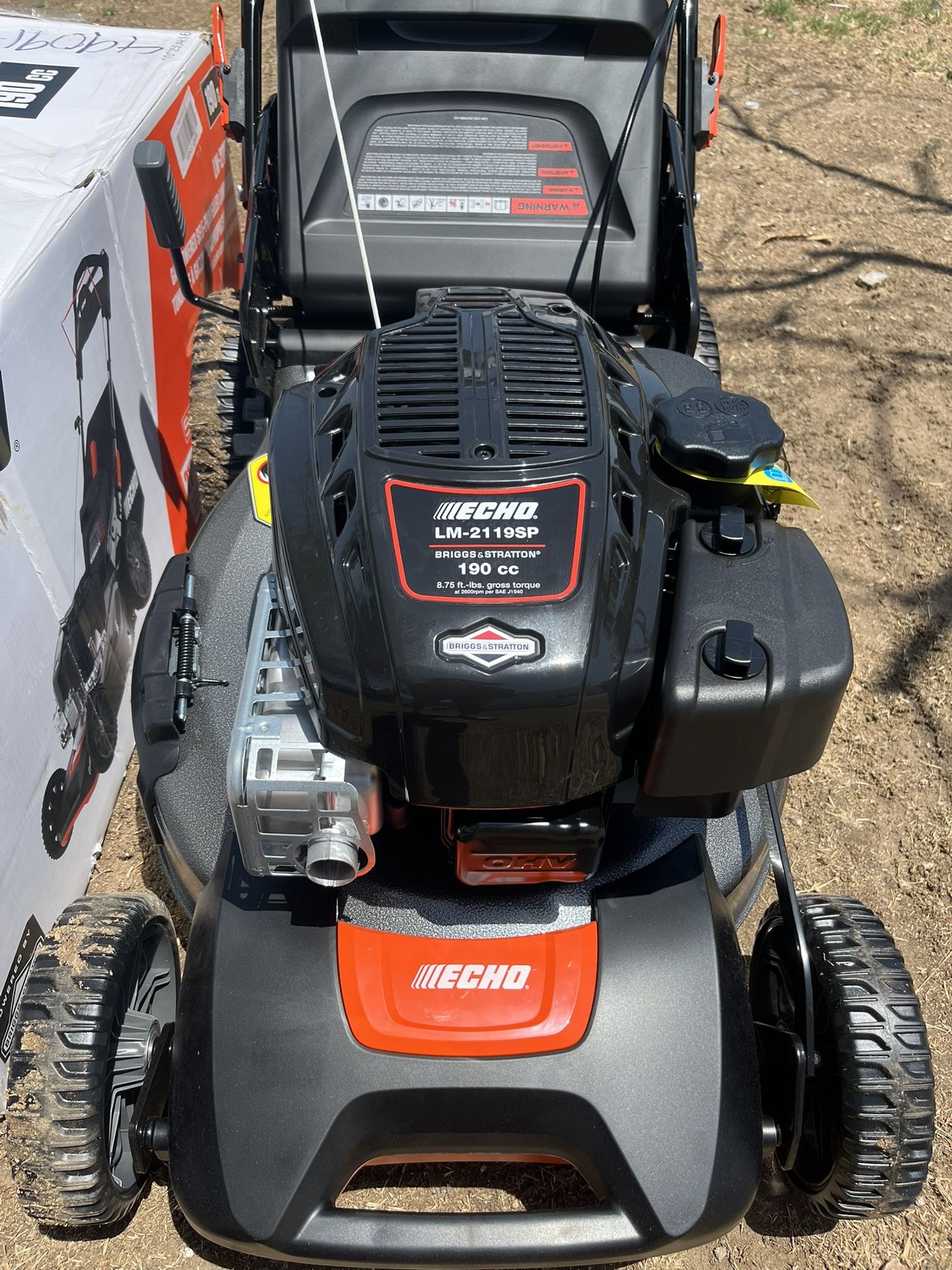 ECHO 21 in. 190 cc Briggs and Stratton Gas 3 in 1 Dual Blade RWD Self Propelled Lawn Mower with Mow N' Stow and ReadyStart