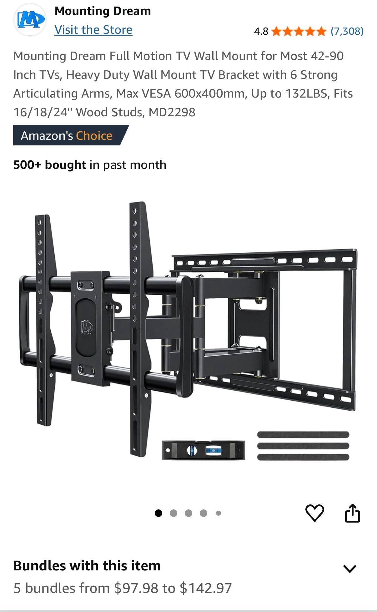 Mounting Dream Full Motion TV Wall Mount