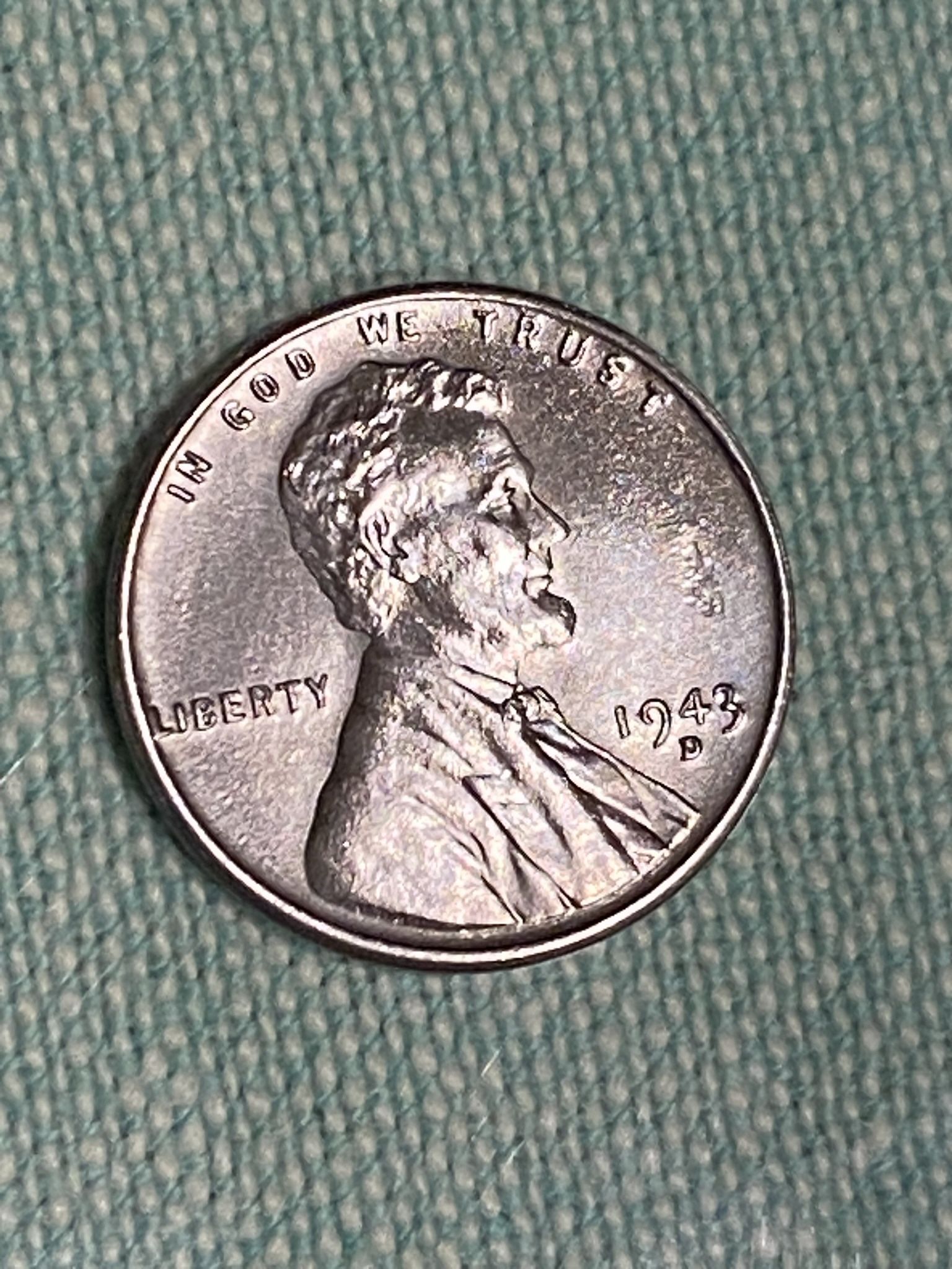 1943 Steel Lincoln Wheat Penny -Great Condition