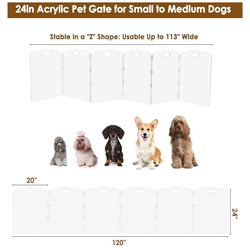 Foldable Acrylic Dog Gate
